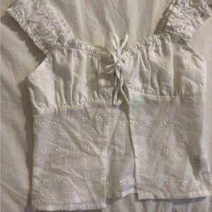 Princess Polly White Eyelet Top